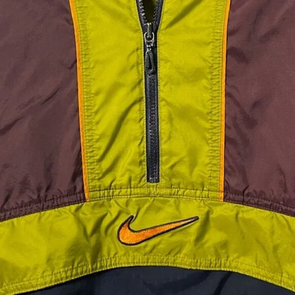 Vintage 90's Y2K Nike White Label Colorblock Windbreaker Hoodie Large - Picture 3 of 7